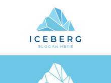 Antarctic iceberg logo design.
