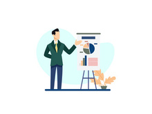 Businessmen at a presentation