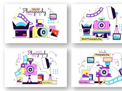 10 World Photography Day Illustration