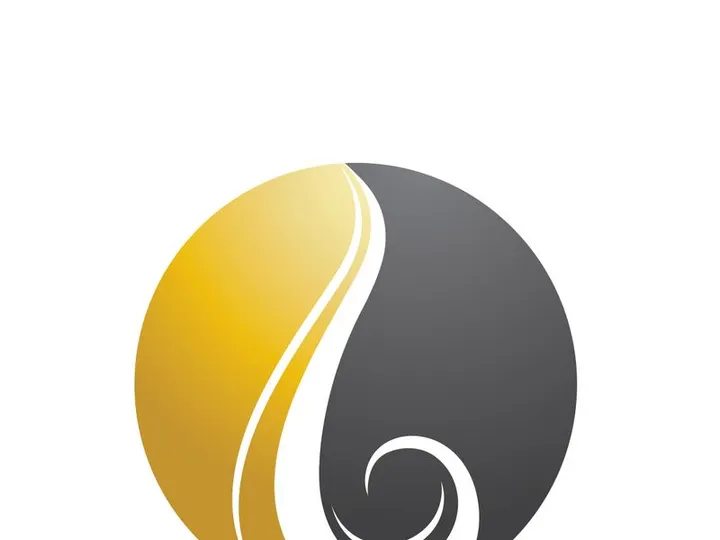 Elegant Wavy Hair Salon Logo Template