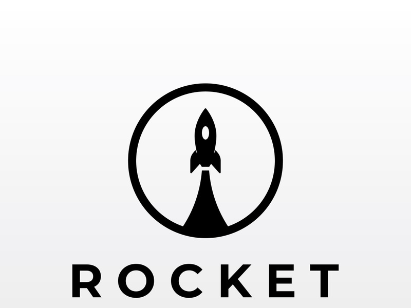 Creative and modern rocket logo,starship launch template.
