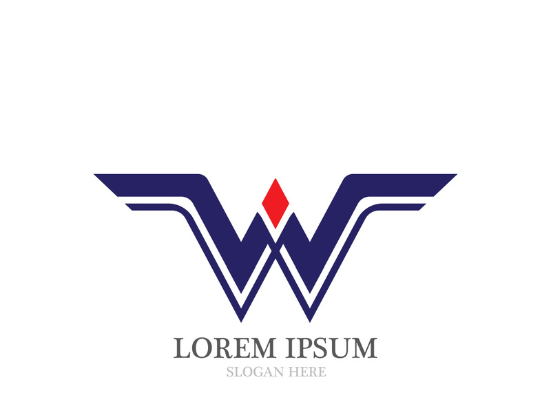 W Letter Logo Template vector illustration design