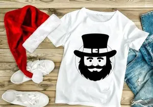 Leprechaun head with top hat and beard