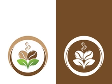 Coffee bean icon vector illustration template