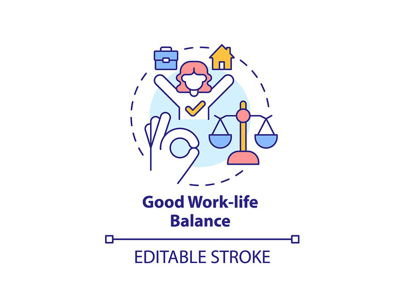 Good work-life balance concept icon