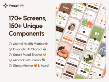 Freud Mental Health App UI Kit preview picture