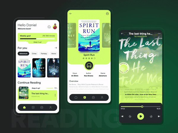 Animation for Book Reading App