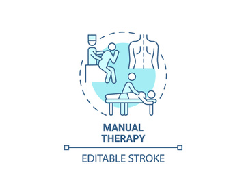 Manual therapy blue concept icon preview picture