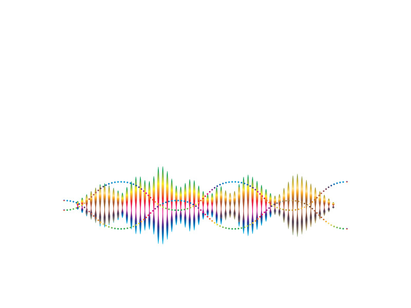 Sound waves vector illustration design template