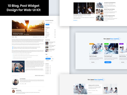 10 Blog, Post Widget Design for Web-UI Kit