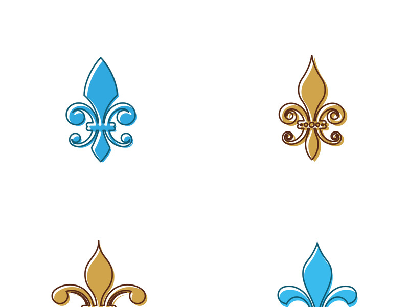 Fleur de lis vector icon design