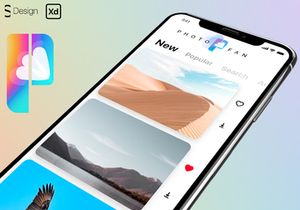 Photostock mobile app concept