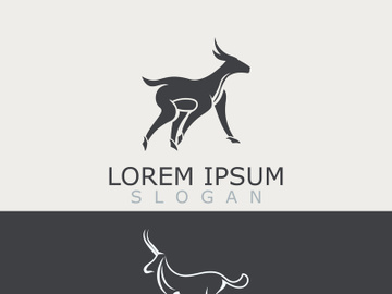 Antelope animal logo icon design animal simple illustration preview picture