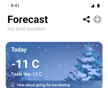 Weather forecast app