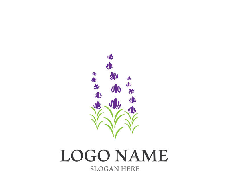 Lavender flower vector icon illustration design template