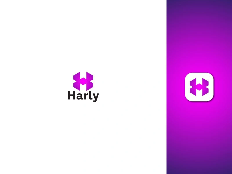 Lettermark Logo - Letter H Logo - Gradient Logo - Business Logo Design