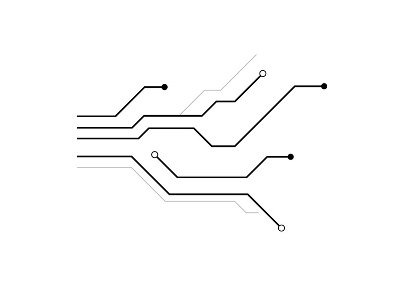 Circuit vector illustration design template