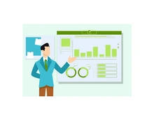 Businessman Presentation flat design concept