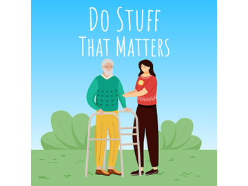 Do stuff that matters social media post mockup preview picture