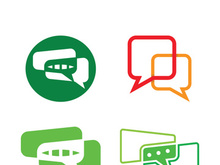 message bubble logo and symbol speech icon illustration