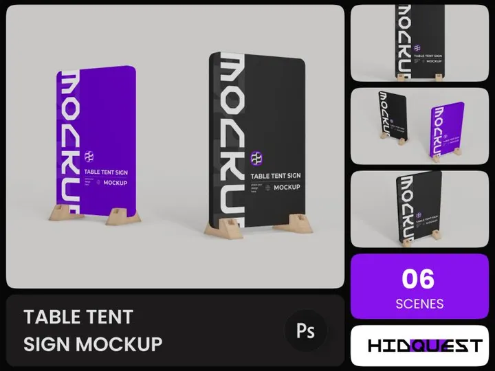 Table Tent Sign Mockup