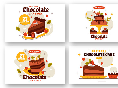 11 National Chocolate Cake Day Illustration