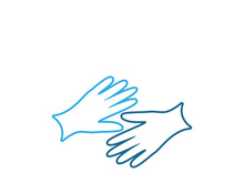 hand care logo and symbol vector