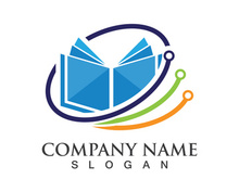 Digital book logo technology vector icon design