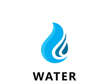 Blue Water Drop Logo Icon Vector Design preview picture