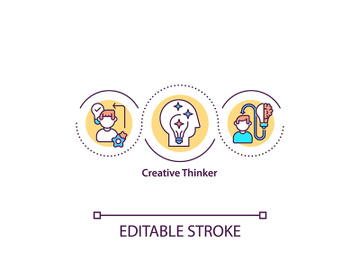 Creative thinker concept icon preview picture