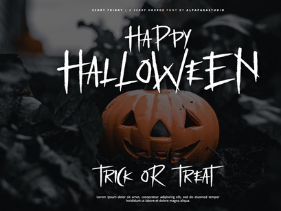 Scary Friday - Horror Display Font