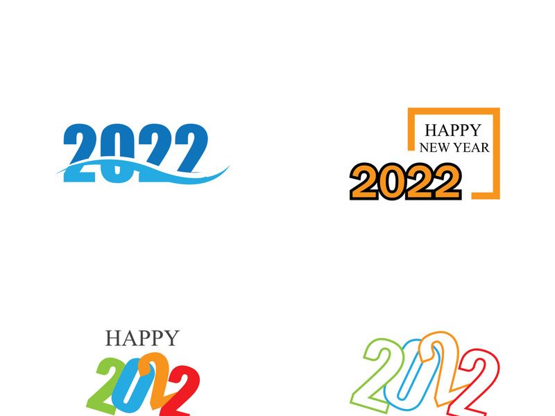 happy new year 2022 vector illustration design template