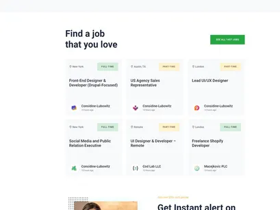 Job Board Bootstrap Free Template