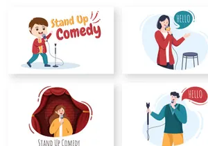 12 Stand Up Comedy Show Illustration
