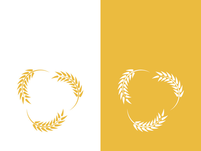 Wheat logo vector icon illustration design