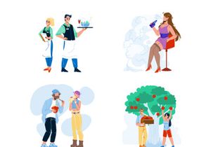 Food drink characters
