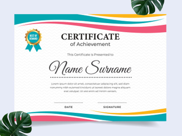 Modern certificate design template preview picture