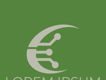 Futuristic Electronic Circuit Logo