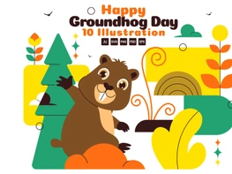 10 Happy Groundhog Day Illustration preview picture
