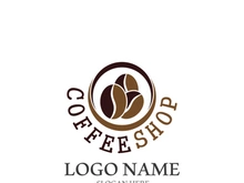 Coffee bean icon vector illustration template
