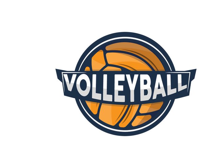 Volleyball Logo, Sport Simple Design, World Sports Tournament Vector