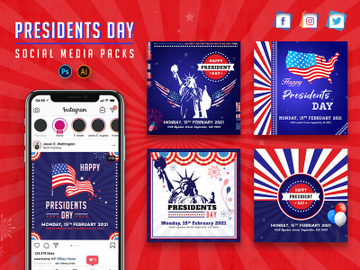 President Day Social Media Packs preview picture