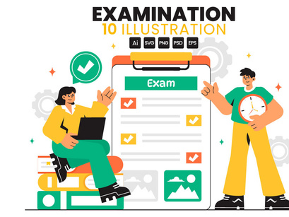 10 Educational Exam Illustration