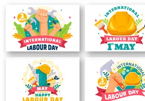 12 International Labor Day Illustration