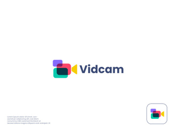 video camera logo - overlap logo design - dribbble preview picture