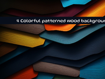 Colorful patterned  wood background preview picture