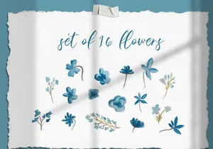 Blue Flower Set Free Download