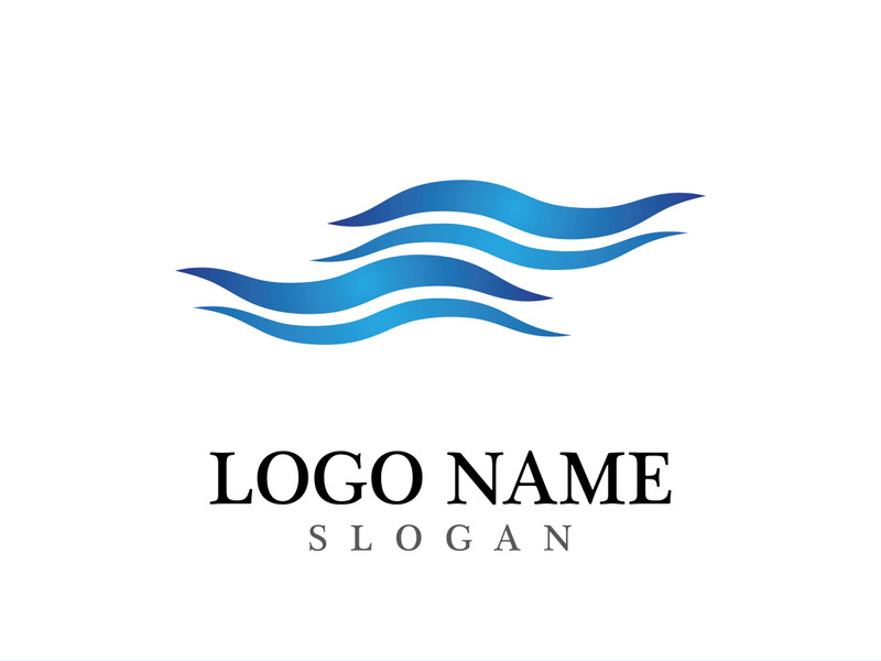 Wave beach vector illustration design logo