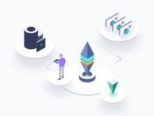 Blockchain Platform Isometric Graphic