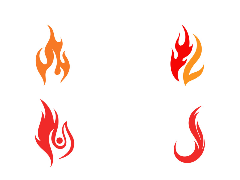 Fire Logo Template  Flame Symbol  Icon Vector